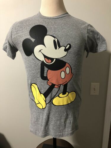 Disney Women's Mickey Mouse Gray Short Sleeve T Shirt Size S Graphic 34/36