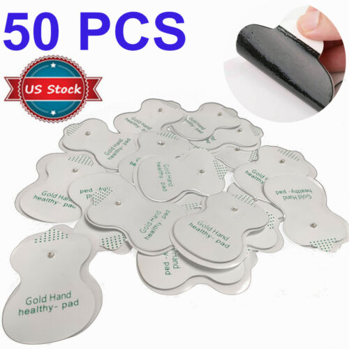 50pcs Snap On Replacement Pads For Pulse Massager & Electrode Tens Unit Us