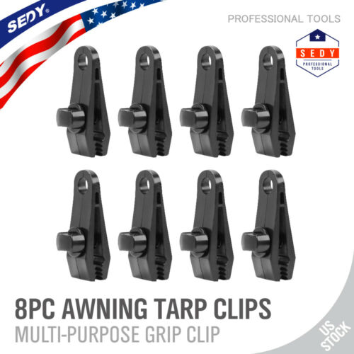 8pc Heavy Duty Tarp Clips Clamps Great For Camping Canopies Tents Canvas 16pc