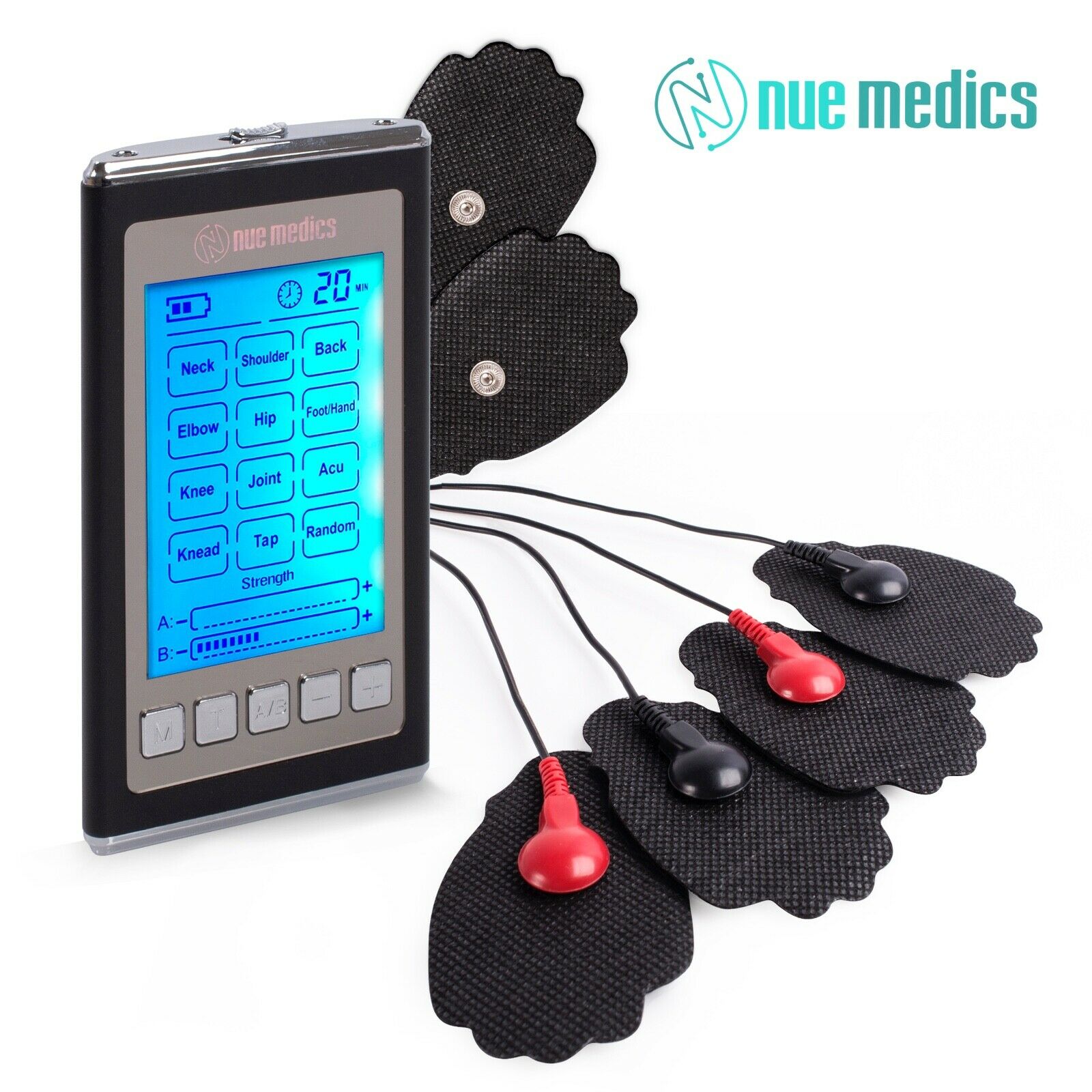 Nuemedics Portable Tens Unit Muscle Stimulator 12 Massage Modes Rechargeable