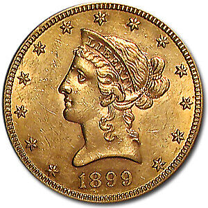 1899-s $10 Liberty Gold Eagle Au - Sku#28799