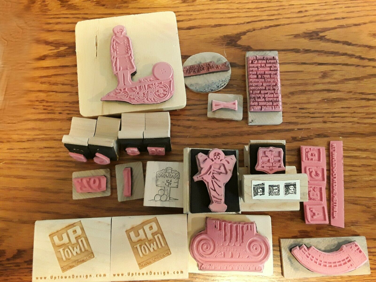 Rubber Stamps Wood Mounted & Unmounted Misc Lot Of 20 Uptown Designs Angel Plane