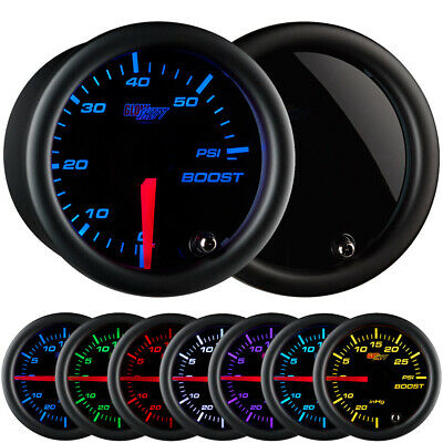 Glowshift 52mm Tinted Diesel Truck Boost 60 Psi Gauge W. 7 Led Colors