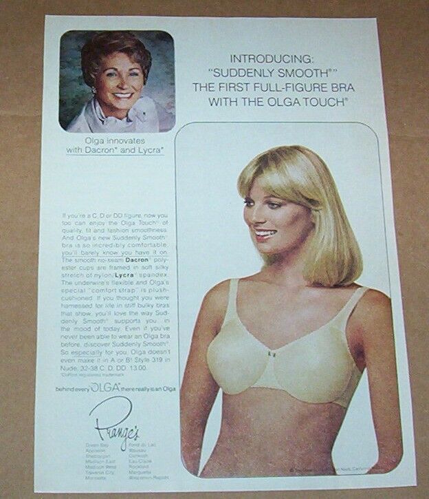 1978 Print Ad - Olga Lingerie Bra - Sexy Blonde Girl -vintage 1-page Advertising