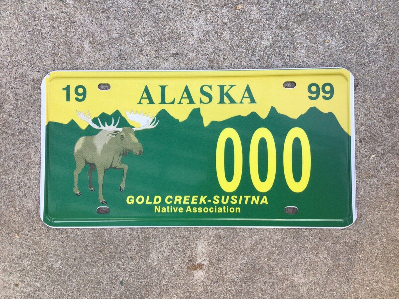 1999 - Alaska - Gold Creek -susitna -native Association - Sample - License Plate