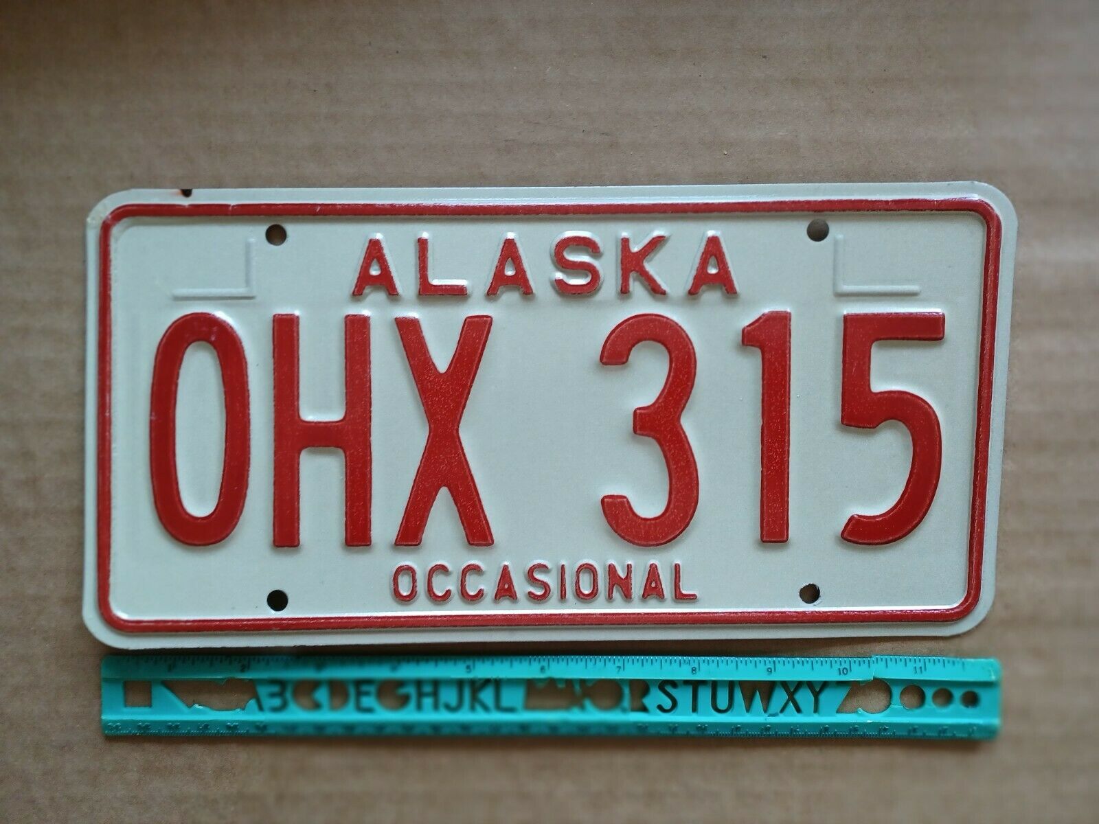 License Plate, Alaska, 1976, Occasional, Ohx 315