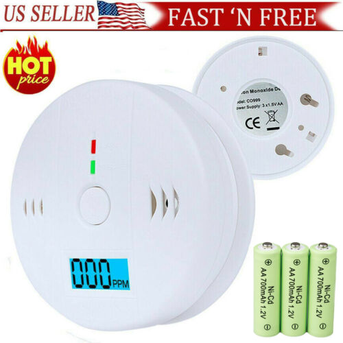 Lcd Combination Co Carbon Monoxide Gas Detector Alarm Battery Operated +battery