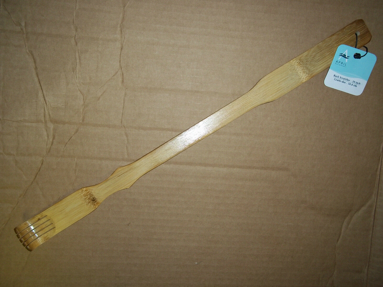 Original April Bamboo Back Scratcher, 20 Inches W/loop For Hanging Usa Shipping