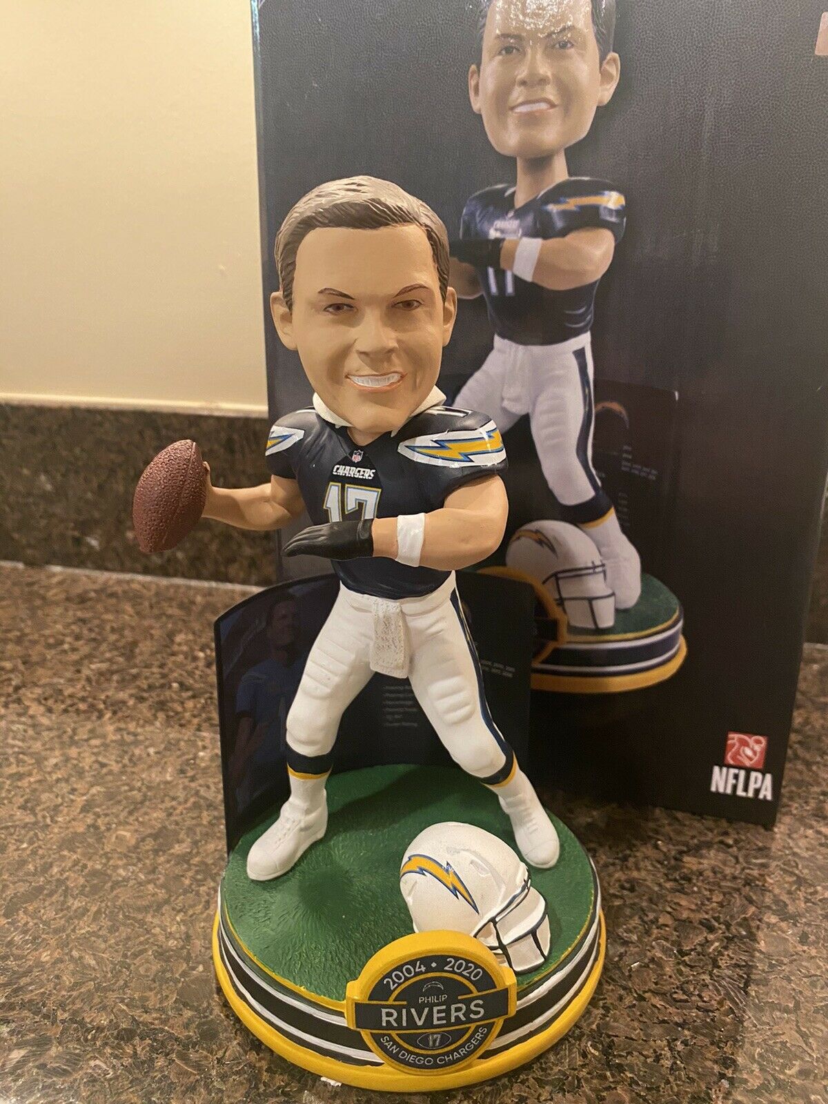 Philip Rivers Nfl Football Chargers /217 Foco Career Stats Retirement Bobblehead