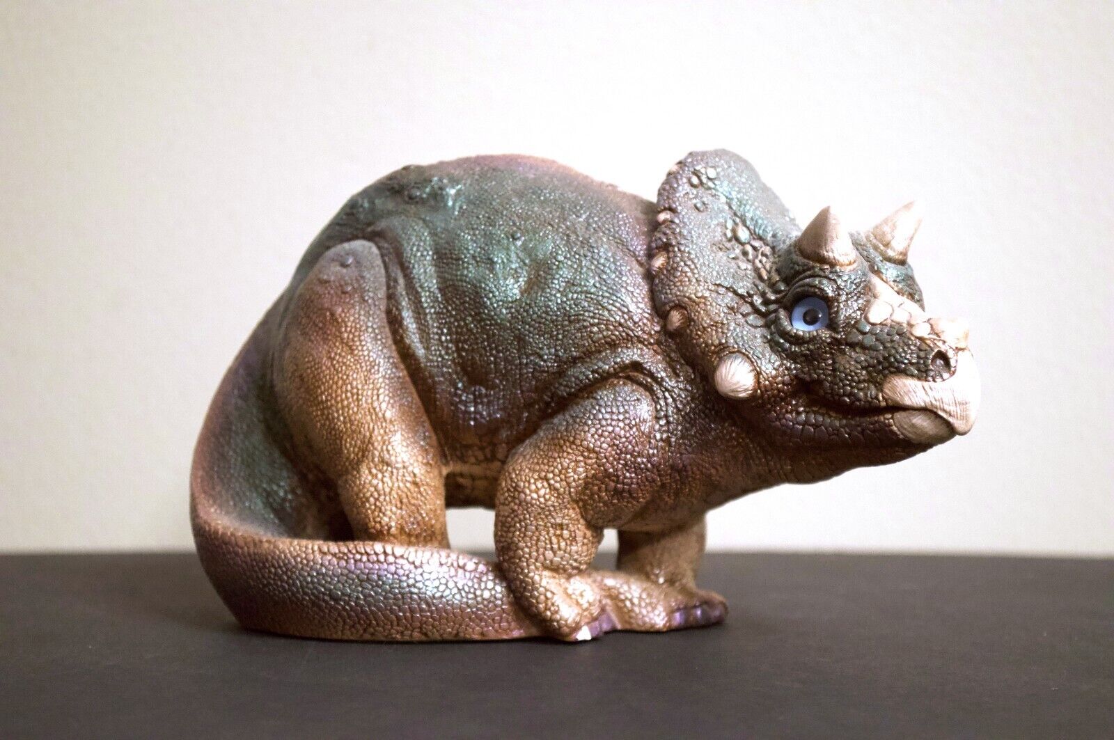 Rare Vintage Windstone Editions Baby Triceratops Dinosaur Statue By Melody Pena
