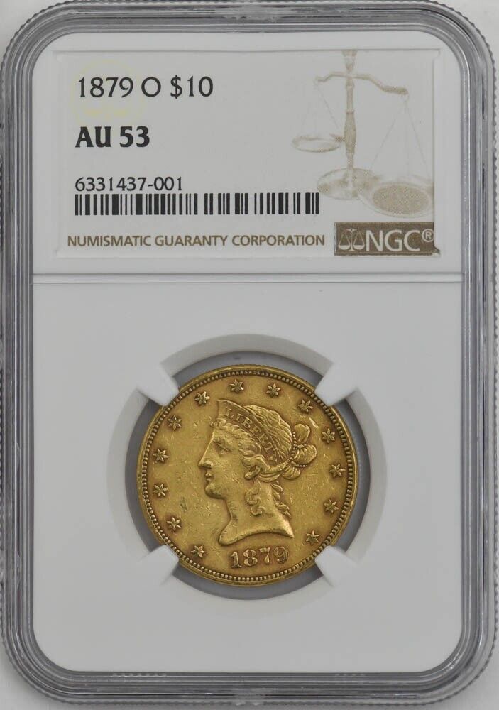 1879-o $10 Gold Liberty Au53 Ngc 946238-8