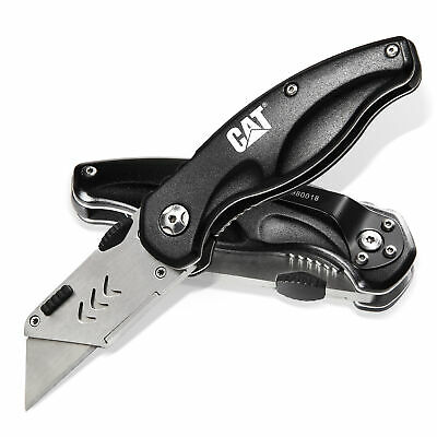 Cat Folding Utility Knife Box Cutter With Quick Blade Change - 980018