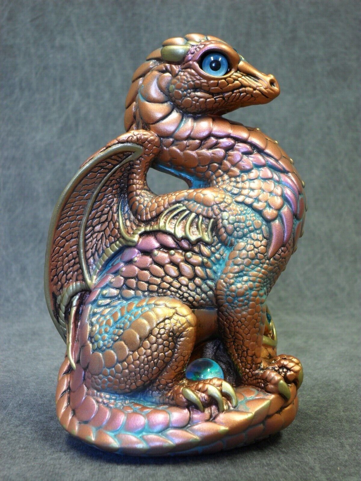 Windstone Editions New * Copper Patina Bantam Dragon * Statue Figure Fantasy