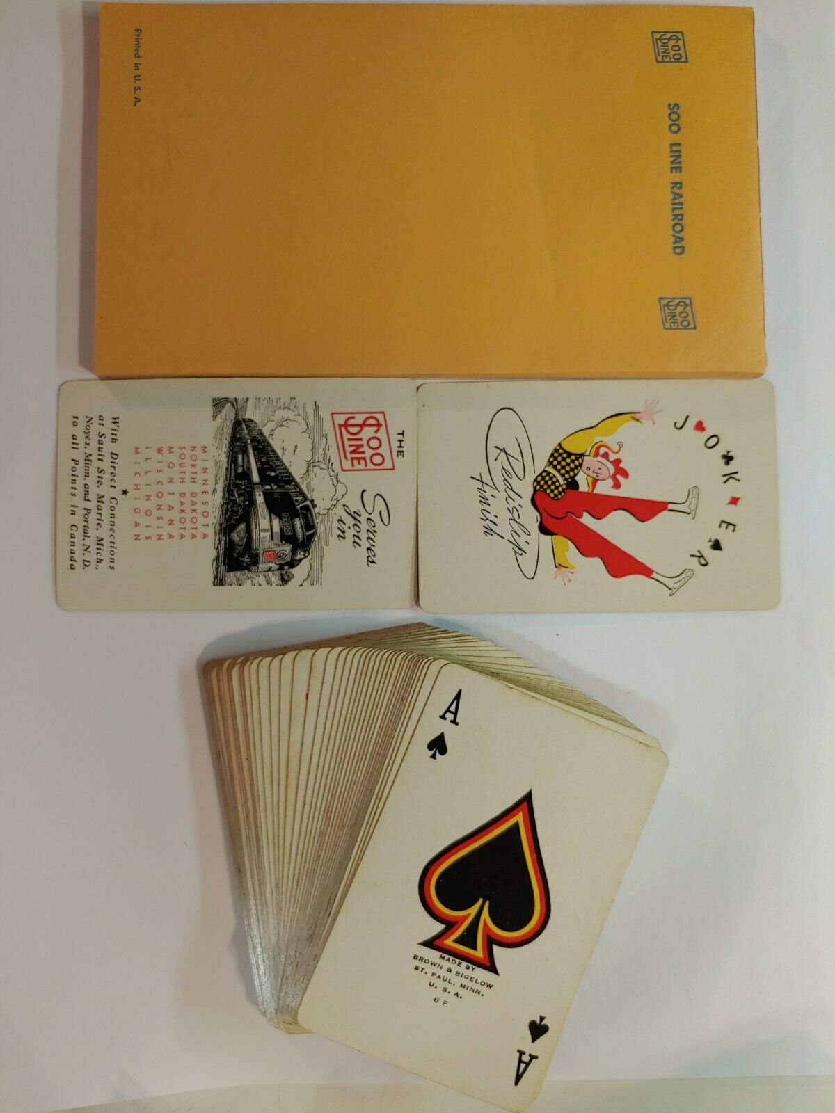 Deck Of Soo Line Railroad Playing Cards And Note Pad