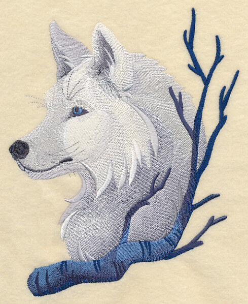 Embroidered Fleece Jacket - Wintery Wolf L8943 Sizes S - Xxl