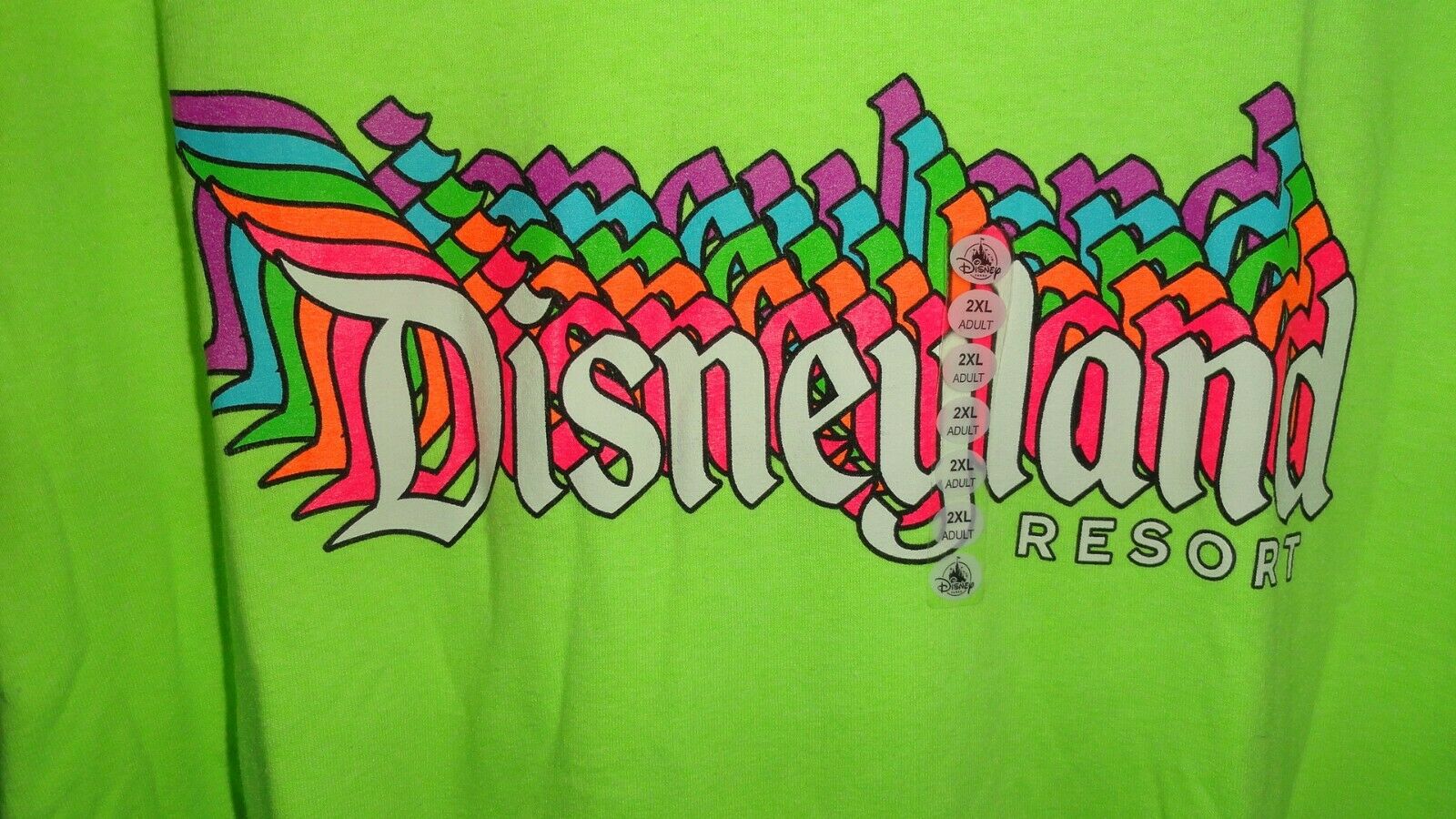 2xl Disneyland Resort Lime Green Tee Shirt Nwt Disney Parks