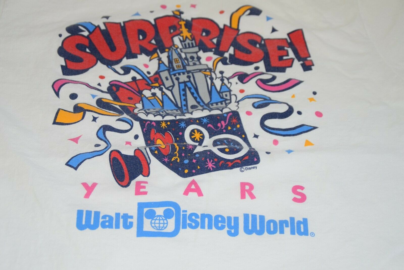Vintage Walt Disney World Surprise 20 Years T-shirt Single Stitch Large L