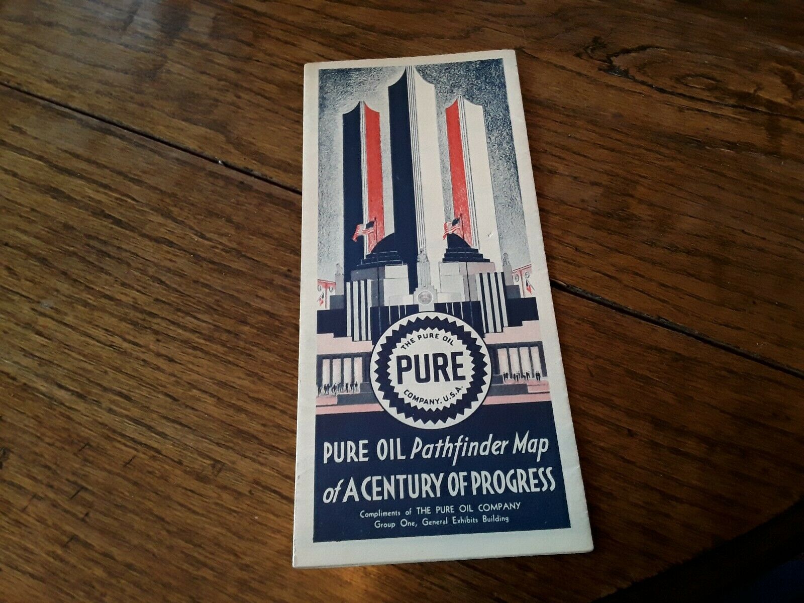 Century Of Progress 1934 Pure Oil Co. Map