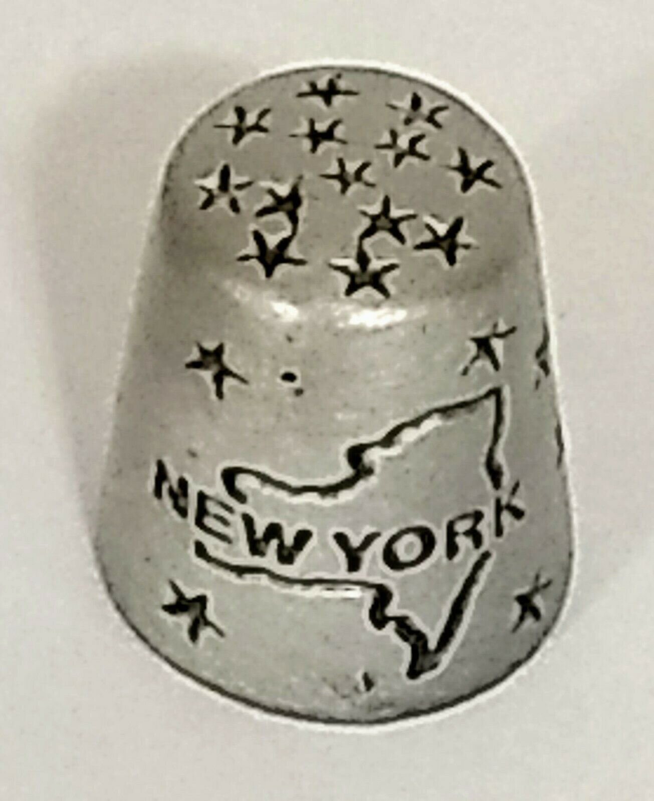 New York State Bird Bluebird Collectible 7/8” Pewter Sewing Thimble