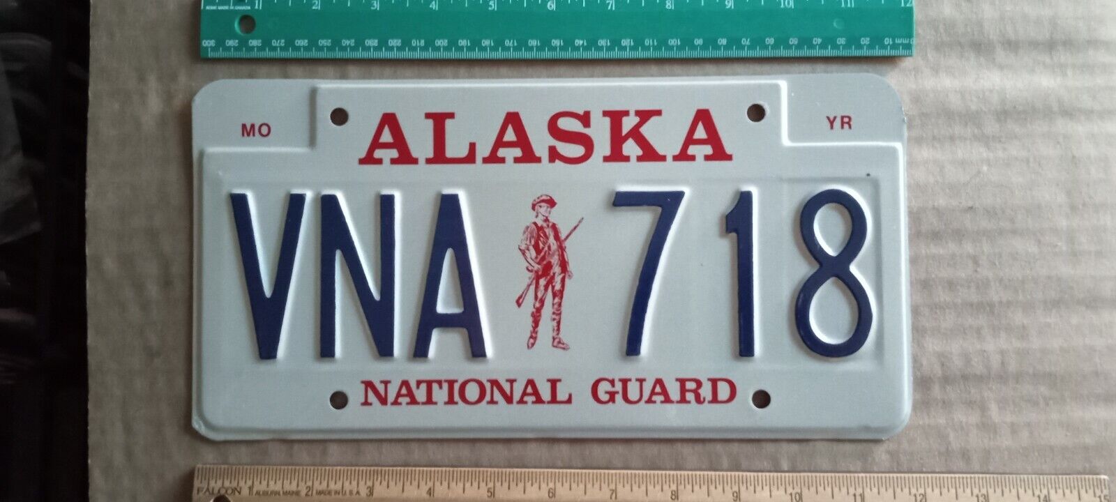 License Plate, Alaska, National Guard, Vna Guardsman 718
