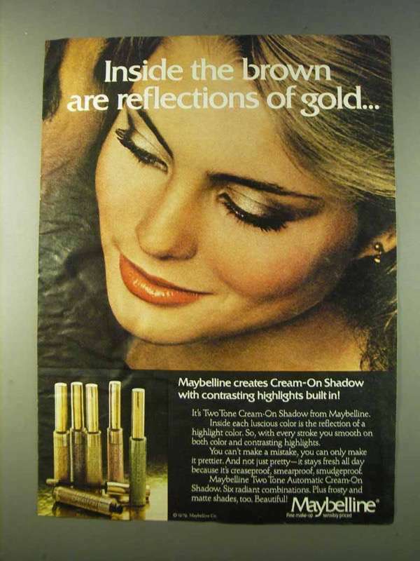 1979 Maybelline Two Tone Cream-on Shadow Ad