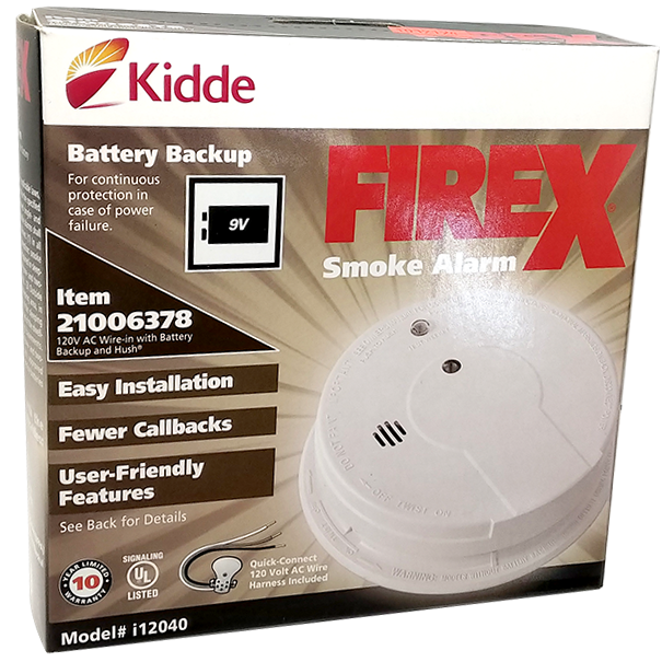 Kidde I12040 Ac Hardwired Interconnect Smoke Alarm With Hush