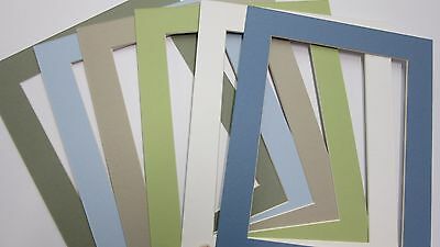 Picture Frame Mat 8x10 For 6x8 Photo Choice Of Colors Pastels Greens And Blues