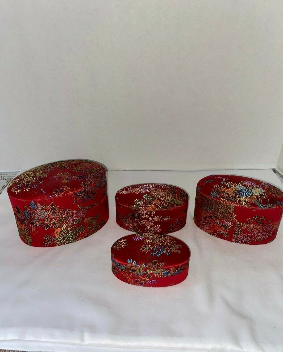 Set Of 4 Oval Nesting Boxes