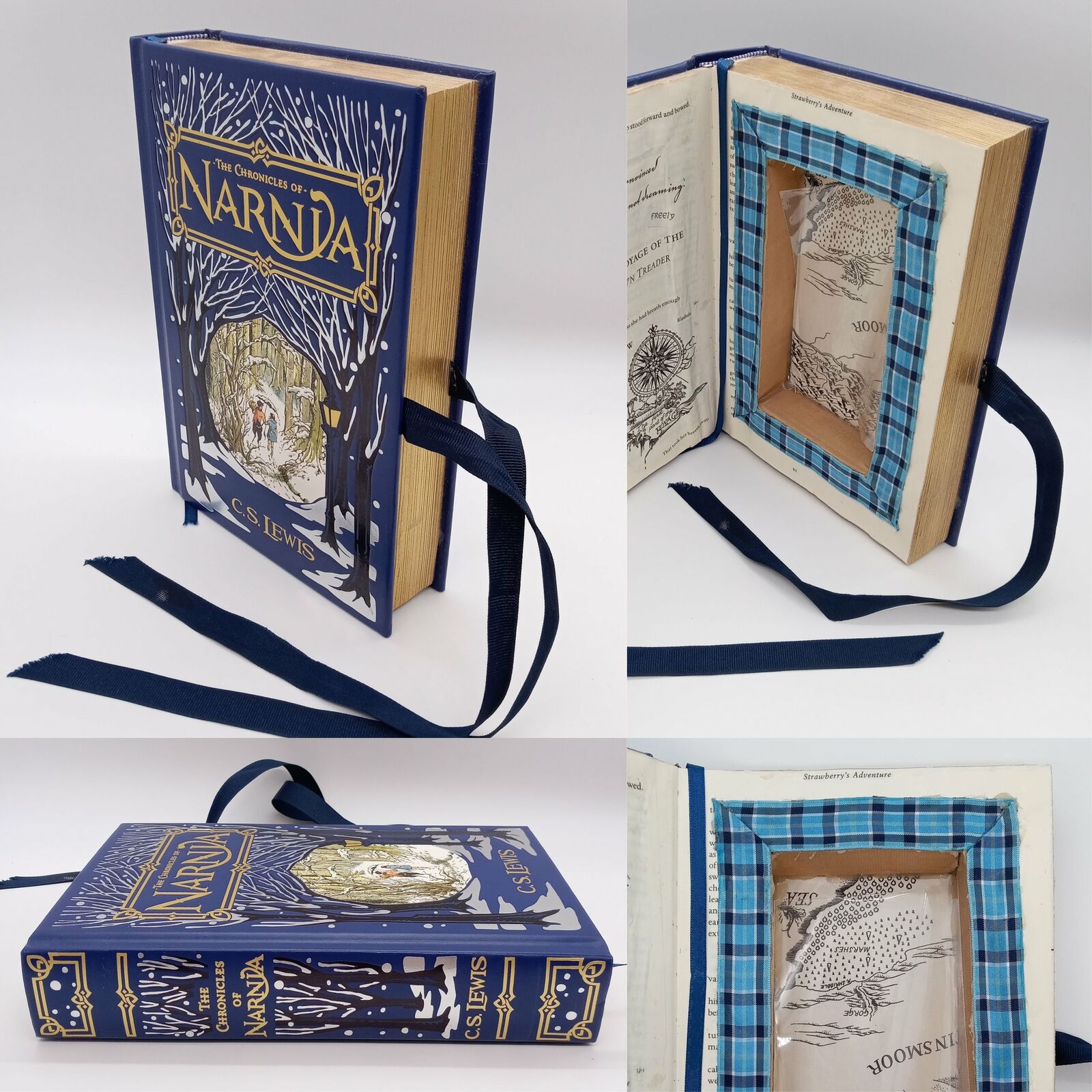 Handmade Secret Stash Book Box Chronicles Of Narnia Lewis Barnes & Noble Leather