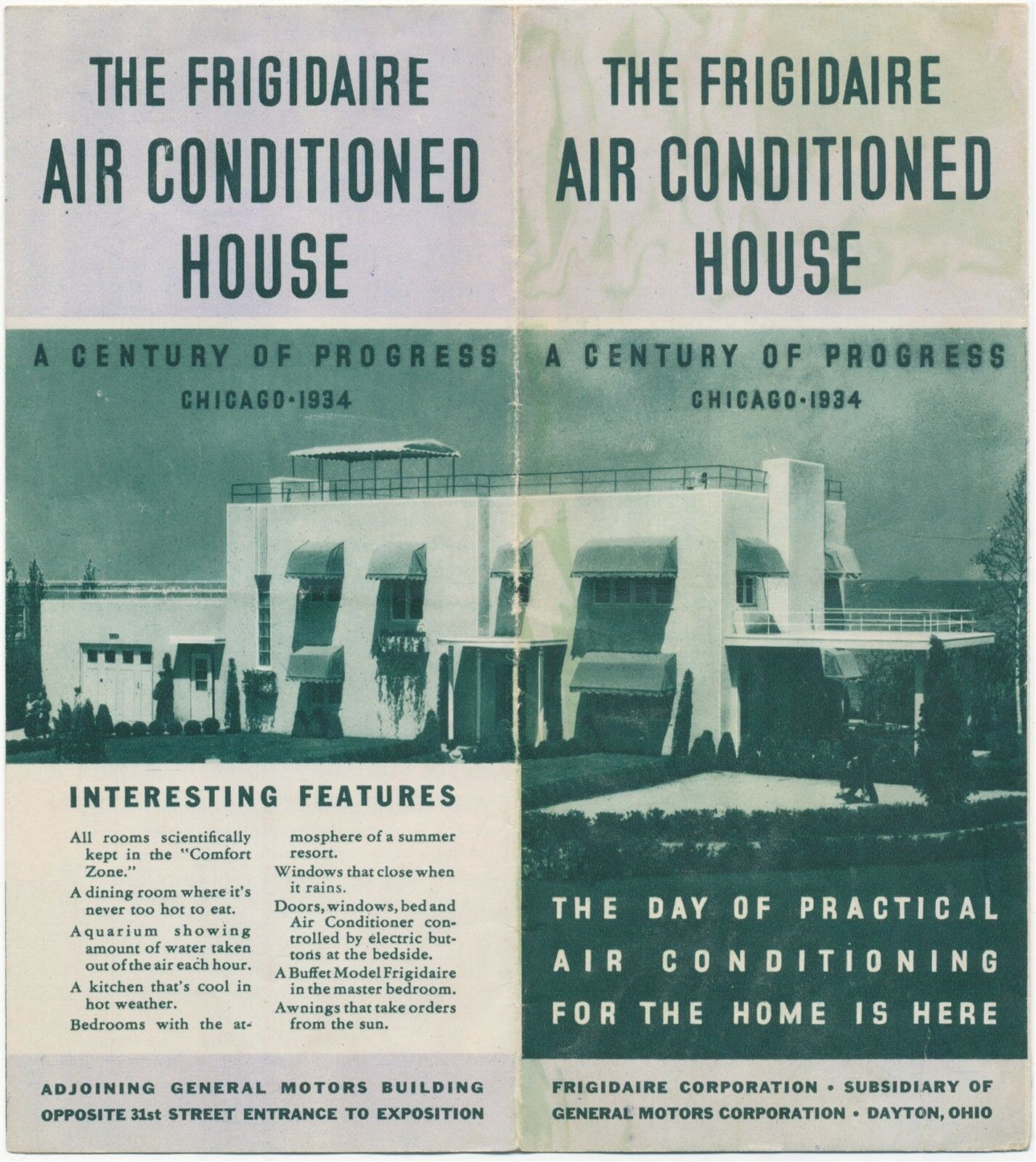 Century Of Progress Expo 1934 San Francisco Frigidaire Air Conditioned House