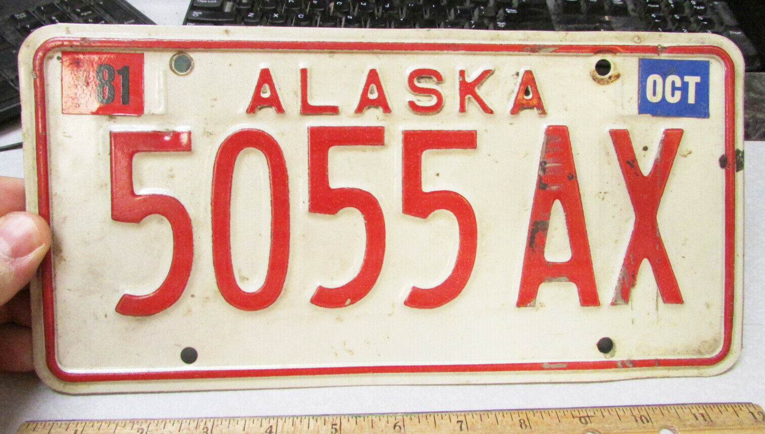Alaska Light Truck Metal License Plate 1976 Issue 5055 Ax W 81 Tags, Home Decor