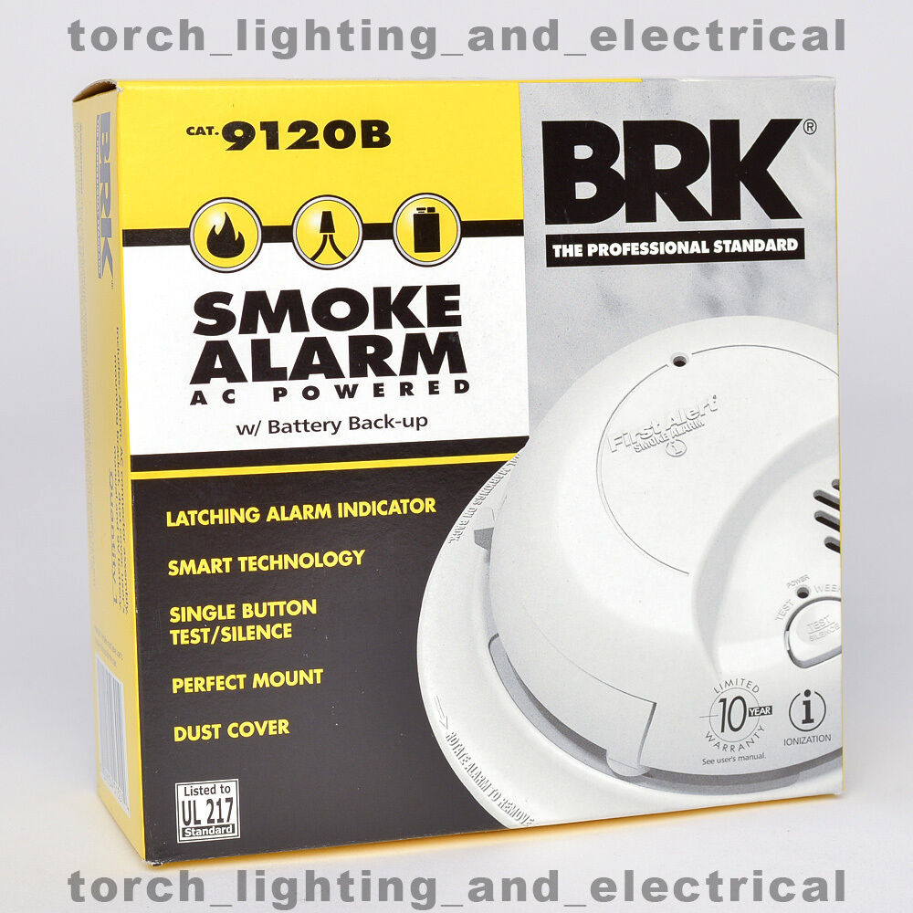 First Alert 9120b Smoke Detector Alarm Ac Powered Including Battery Backup Brk