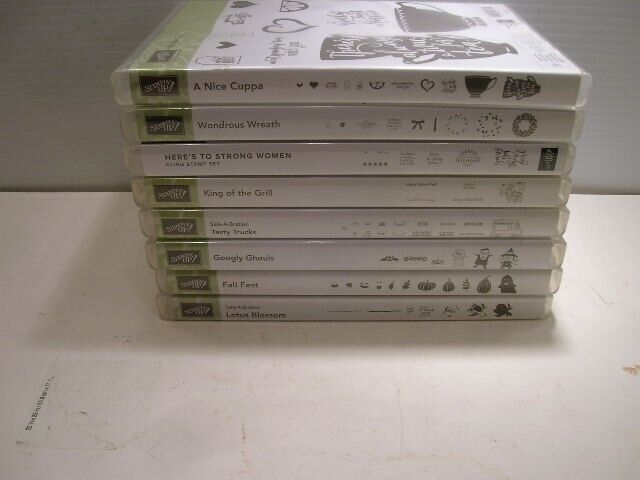 Eight Stampin Up Sets All Different Fall Christmas Flowers Halloween +