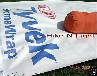 Sold Per Foot~~ 9' Tyvek Ul Hiking Camp Tarp Tent Footprint W/ Grommets + Ties